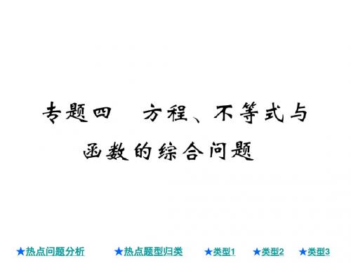 2018年中考数学总复习课件：专题四 方程、不等式与函数的综合问题(共30张PPT)