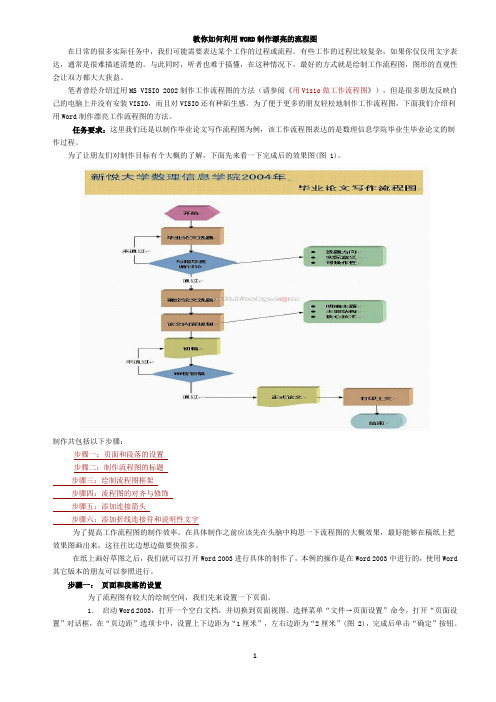 教你如何利用WORD制作漂亮的流程图