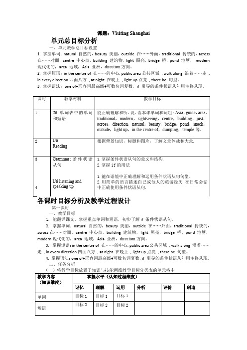 英语七年级上册《Unit 6 Travelling around Asia Reading “Visiting Shanghai“》_1