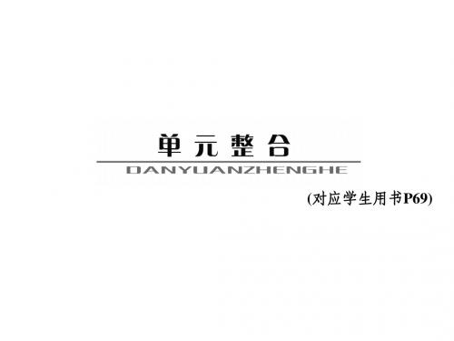 高三生物与名师对话人教版课件一轮复习单元整合1-2第二单元 细胞的能量供应与利用