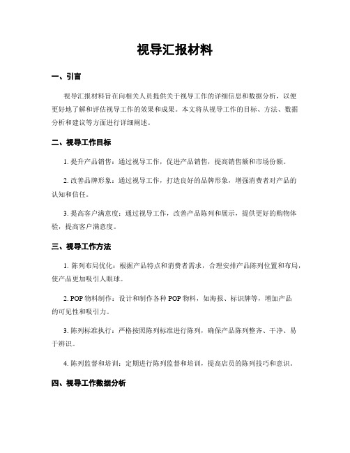 视导汇报材料