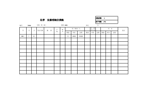 化学明细分类帐空表(version 1)