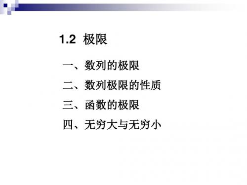 高等数学 极限PPT