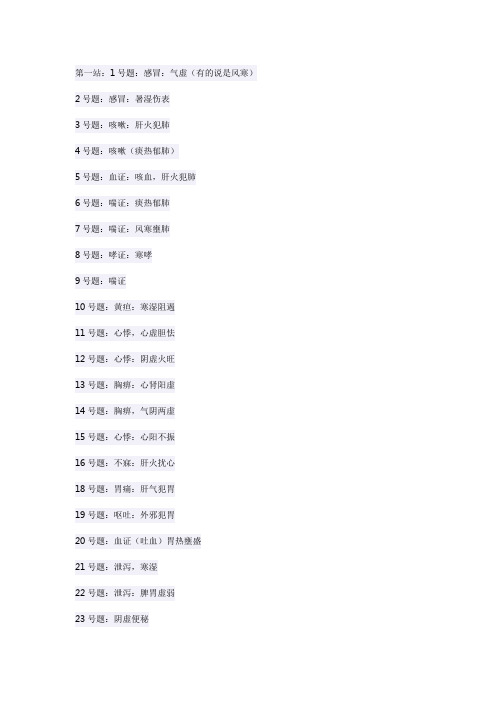 2014中医执业助理医师真题