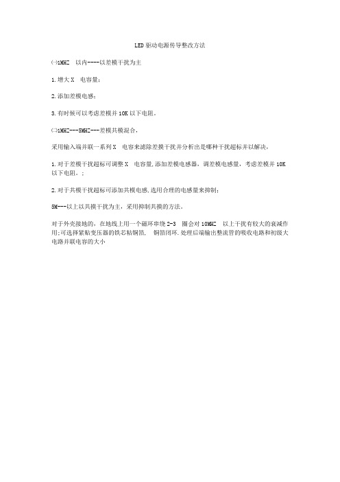 LED驱动电源EMC1整改方法