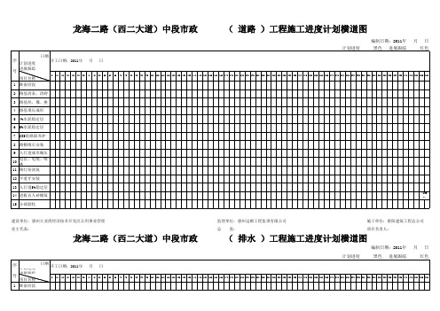 施工进度计划横道图(道路、排水、桥梁等)