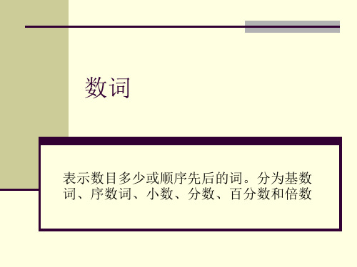 高中语法数词ppt