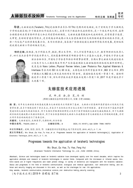 太赫兹技术应用进展