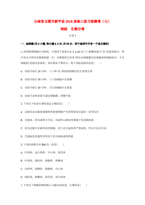 云南省玉溪市新平县2018届高三生物复习检测卷(七)