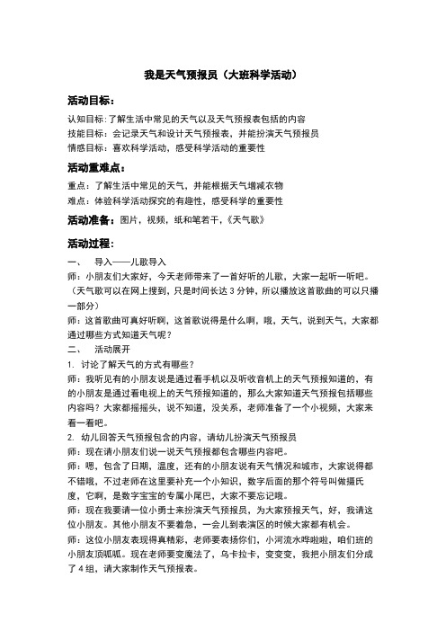 我是天气预报员