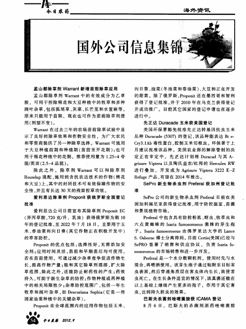 国外公司信息集锦