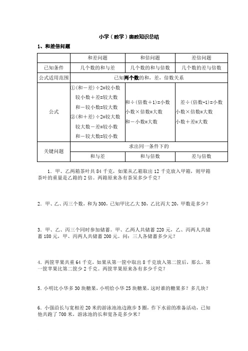 五年级暑假奥数作业 2