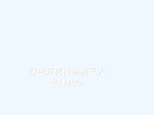 绿色开花植物三大生理活动