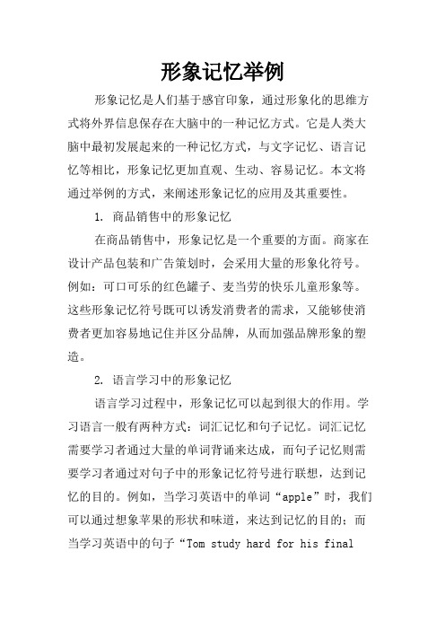 形象记忆举例