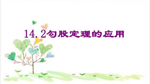 初中数学八年级上册《14.2勾股定理的应用》PPT课件 (2)