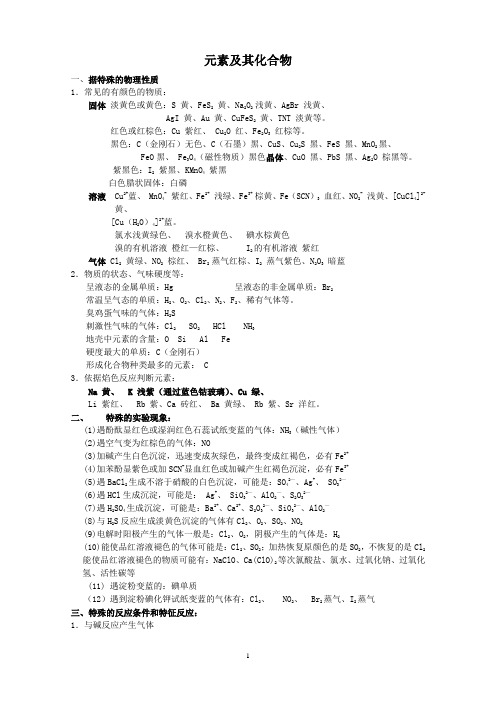元素及其化合物(上课)