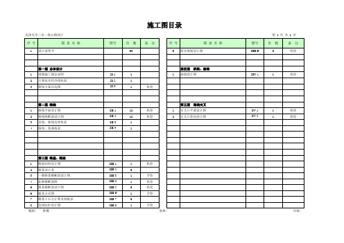 施工图目录