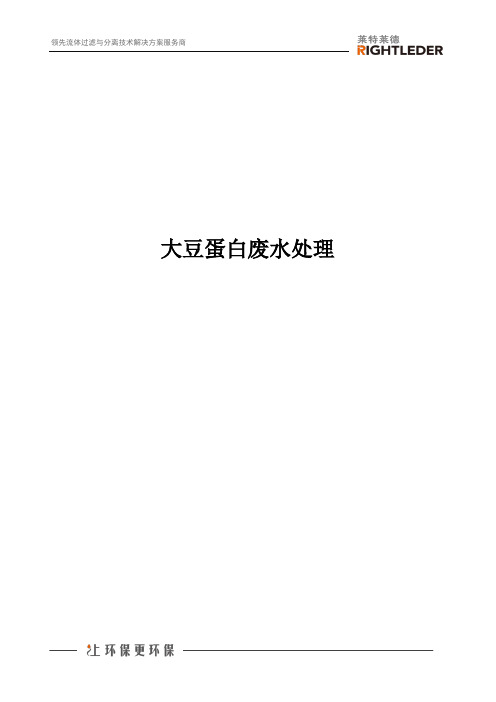 大豆蛋白废水处理