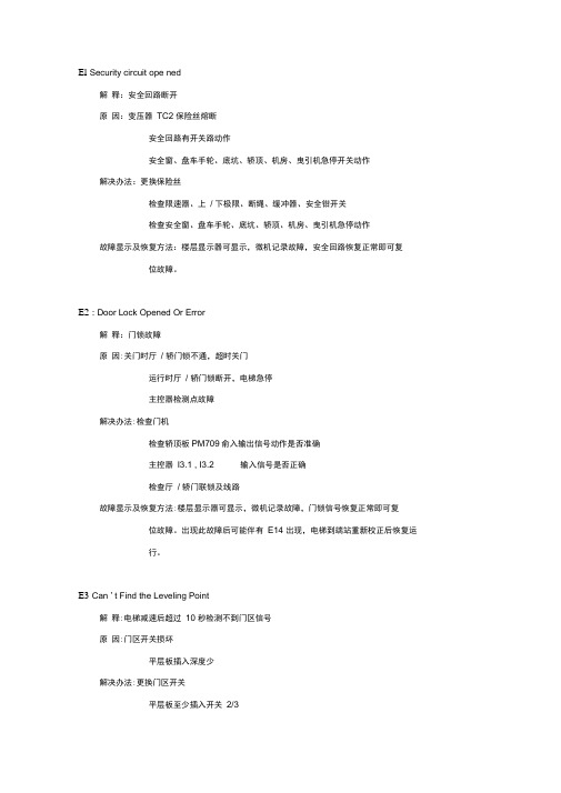 博林特故障代码