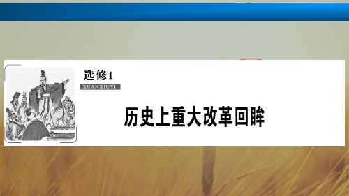 最新-2021版一轮历史北师大版课件：选修1 第1讲 古代历史上的重大改革 精品