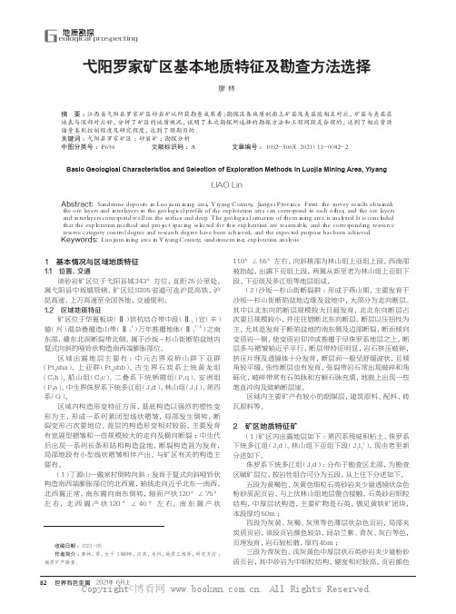 弋阳罗家矿区基本地质特征及勘查方法选择