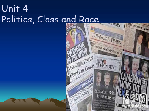 英语国家文化与社会文化入门unit4 Politics, Class and Race