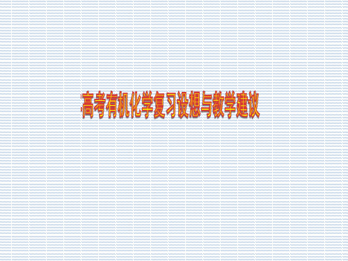 2012年高考有机化学复习设想与教学建议课件