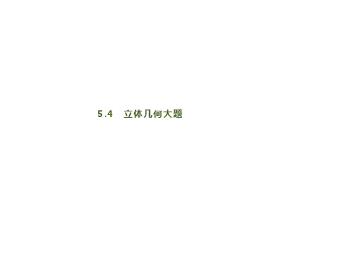 2020版高考数学大二轮专题突破文科通用版 课件：5.4.1 空间中的平行与几何体的体积