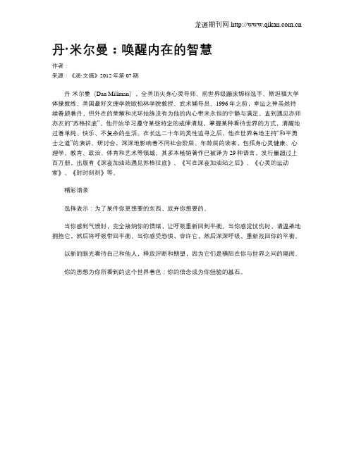 丹·米尔曼：唤醒内在的智慧