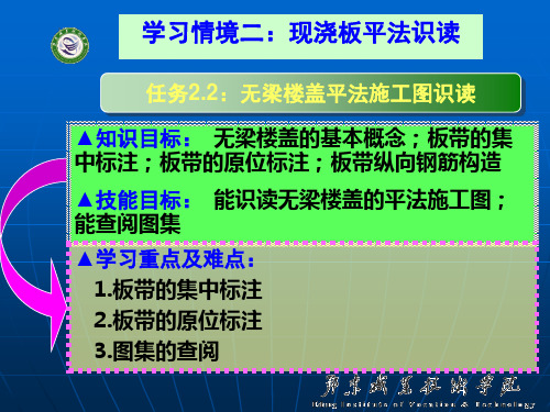 板带的集中标注;板带的原位标注;板带纵向钢筋构造技能