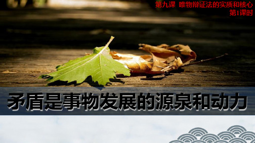 高中政治必修4精品课件6：9.1 矛盾是事物发展的源泉和动力