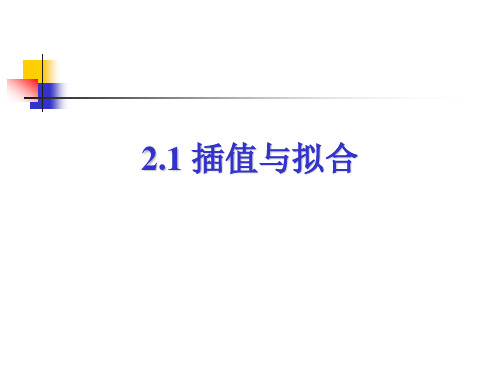 2.1 重要：MATLAB插值与拟合