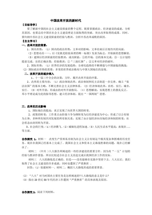 改革开放的新时代最全版
