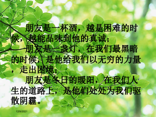 三年级语文上册《童年的朋友》课件1 沪教沪教件