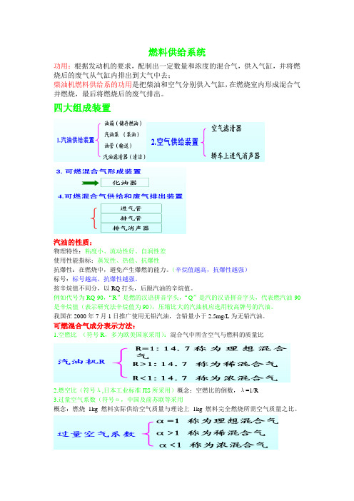 汽车构造之燃油供给系统
