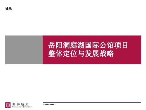 世联_湖南岳阳洞庭湖国际公馆高端项目整体定位与发展战