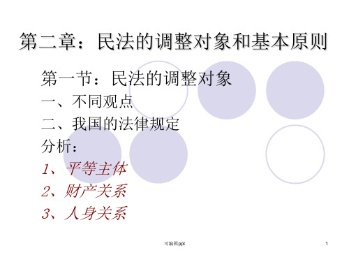 民法的调整对象和基本原则