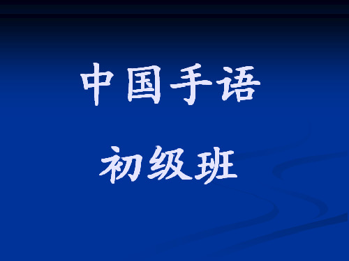 手语第六单元