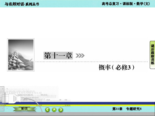与名师对话 高三文科数学第一轮复习 第十一章 概率 专题研究(八) 统计与概率