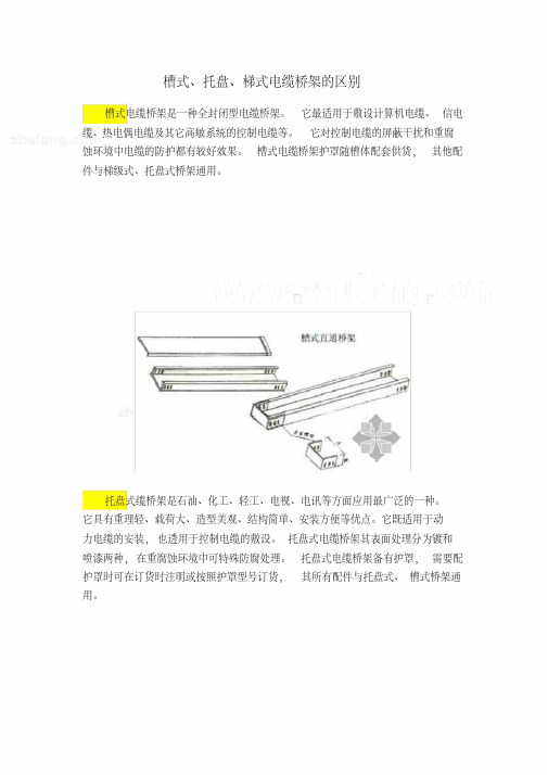 槽式、托盘、梯式电缆桥架的区别.