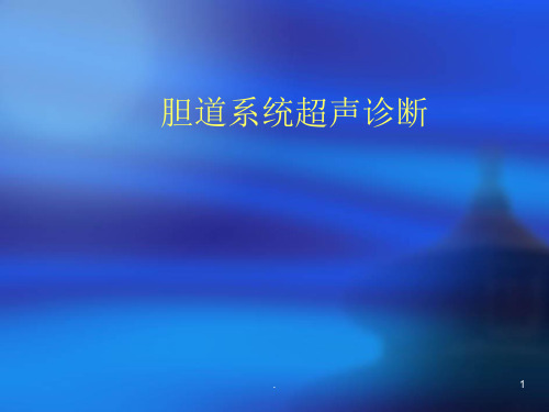胆道系统超声诊断PPT幻灯片