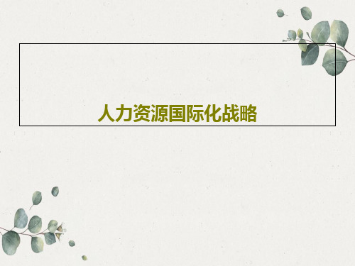 人力资源国际化战略PPT共55页