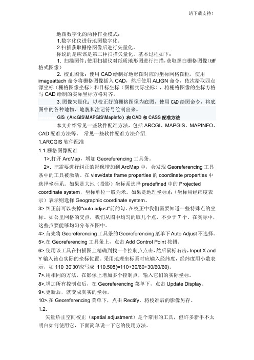 GIS和CAD和CASS配准方法