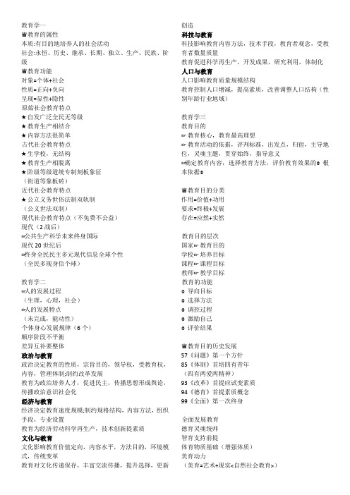 教育学整理笔记背诵干货