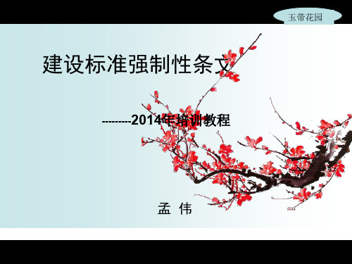 强制性条文培训(PPT 58页)