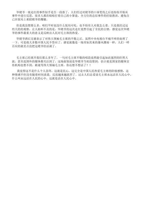 毕姥爷事件的反思
