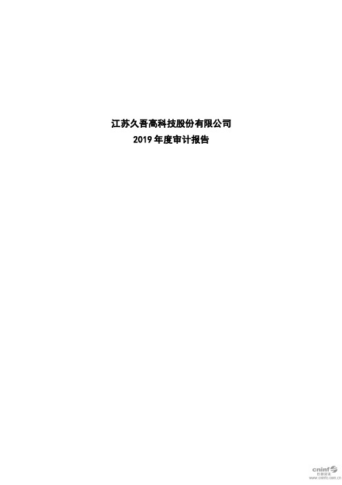 久吾高科：2019年年度审计报告