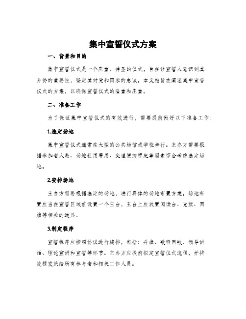 集中宣誓仪式方案