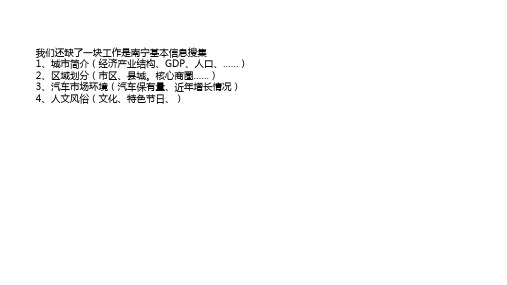 南宁市资料收集