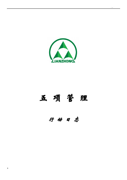 五项管理(行动日志样本)